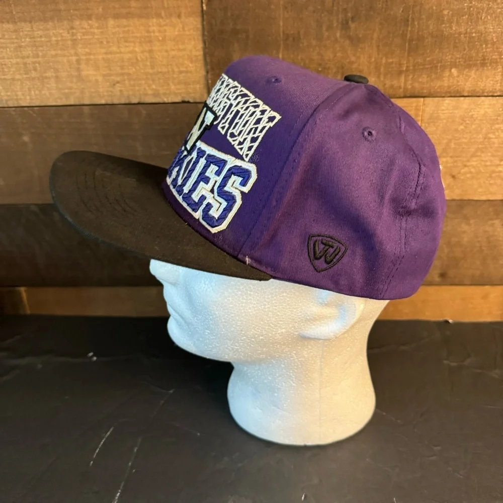 Washington Huskies Purple And Black‎ Strapback Hat Y2K Top Of The World